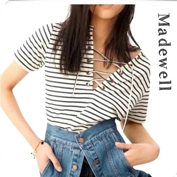 Madewell Lace Up Shirt Size XS - Picture 1 of 3